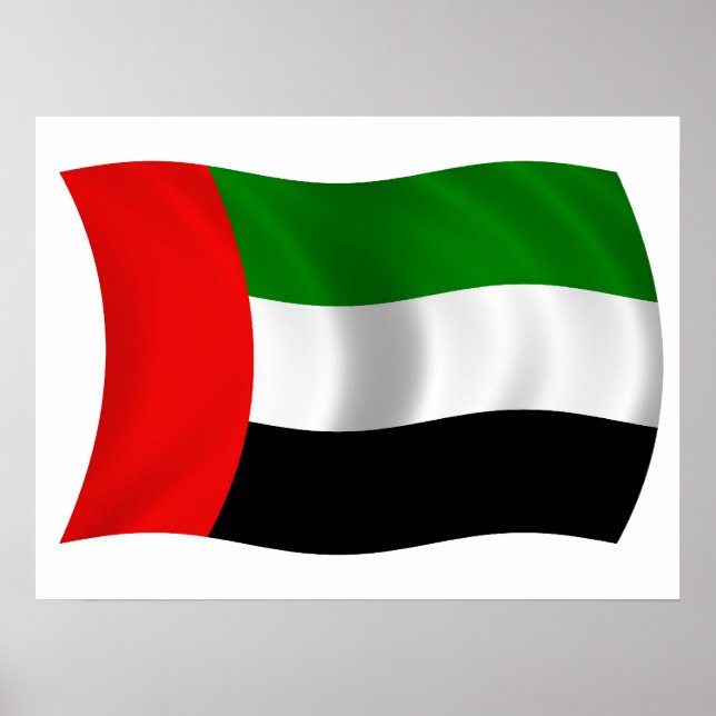 Poster Waving UAE Flag (Frente)