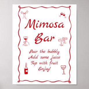 Poster Wavy que é mais Chá de panela Bar Mimosa