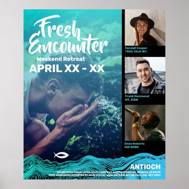 Poster Wavy Watts Jesus Fish (Frente)