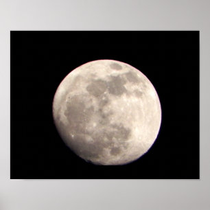 Pôster Waxing Lunar Moon Night Sky