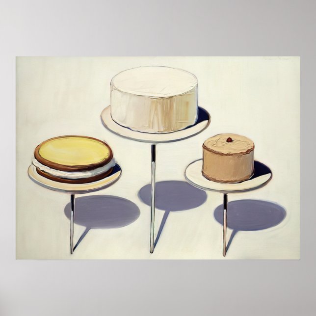 Poster wayne thiebaud - bolos em exposição 1963 (Frente)