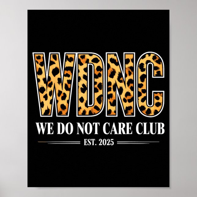 Poster Wdnc - Clube Não Nos Importamos  (Frente)
