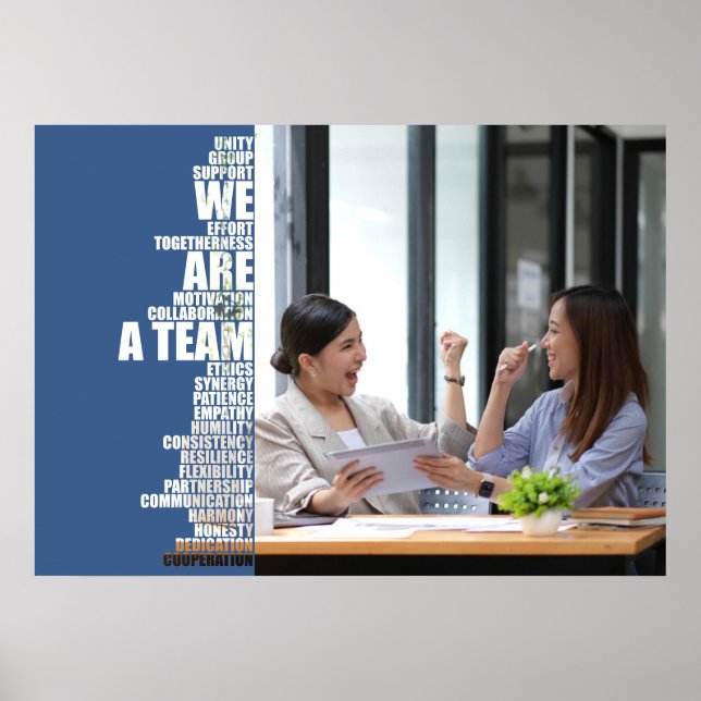 Poster WE ARE A TEAM Inspirational Wall Art for Offices (Frente)