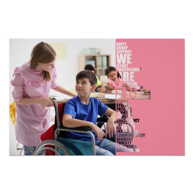 Pôster We Are A Team motivational poster (Frente)