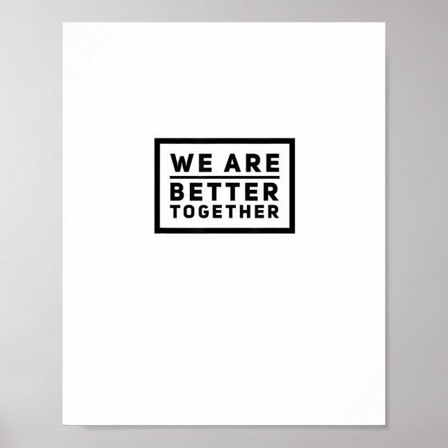 Poster We Are Better Together Teamwork Motivational Graph (Frente)