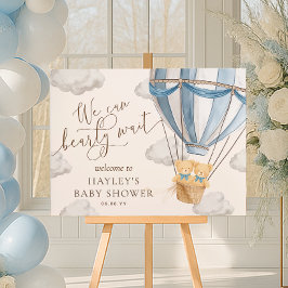 Poster We Can Bearly Wait Twins Baby Shower Welcome