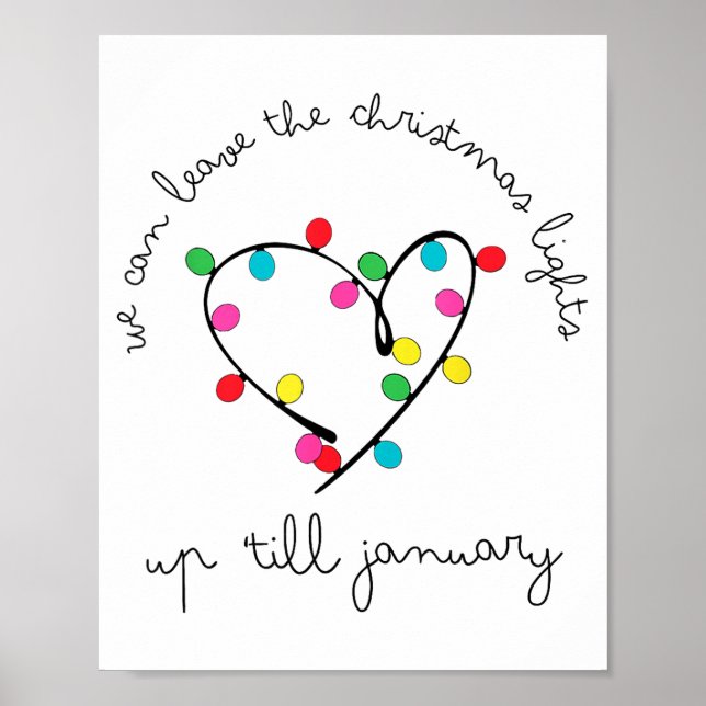 Poster We Can Leave The Christmas Lights Up til January  (Frente)