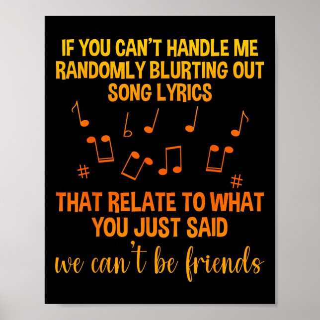 Poster We Can't Be Friends - Uni - Black - Small - School (Frente)