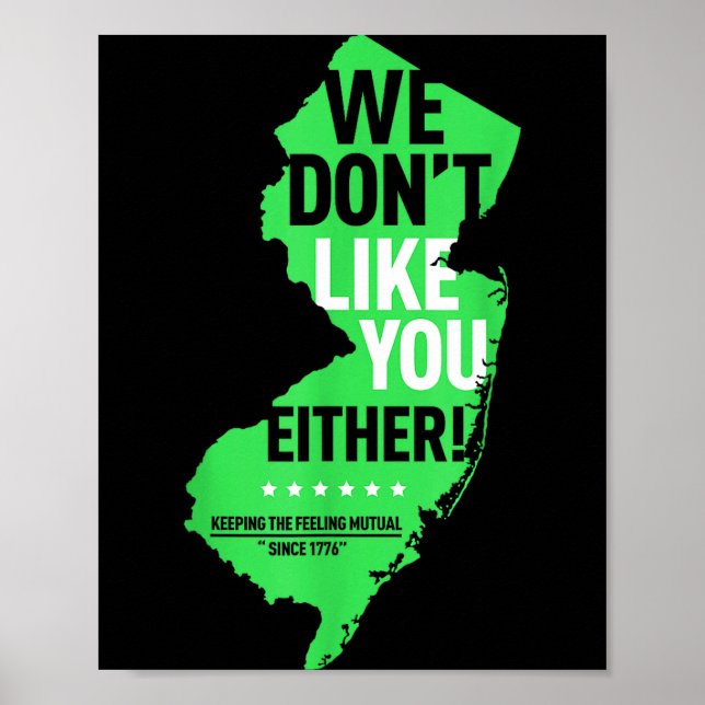 Poster We Don't Like You Either New Jersey New York Rival (Frente)