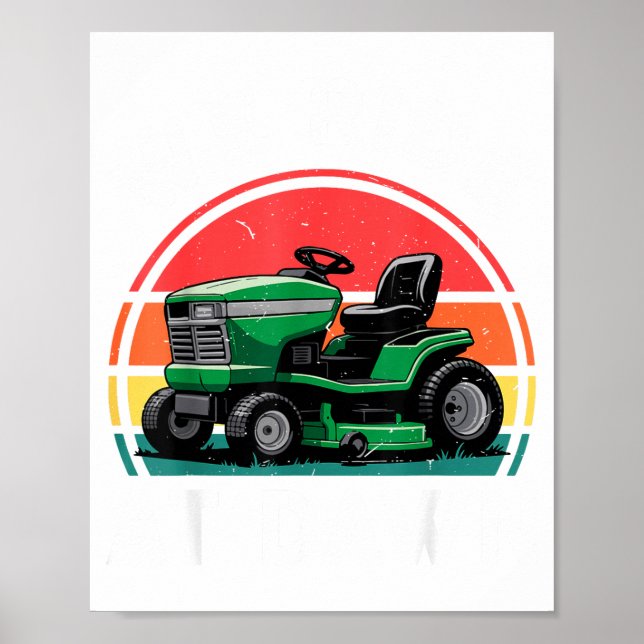 Poster We Ride At Dawn Riding Lawn Mower Toddler Funny Mo (Frente)