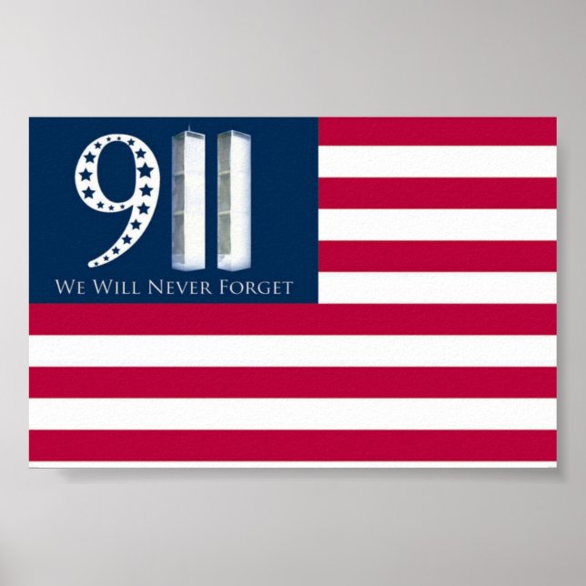 Poster We Will Never Forget 9/11 (Frente)