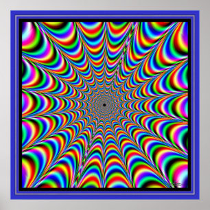 Pôster Web de aranha de pulsação das cores