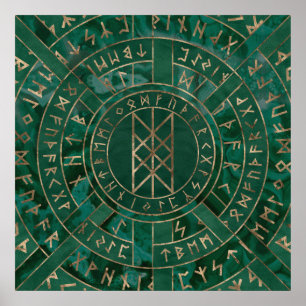 Poster Web of Wyrd - Malachite, Couro e Dourado