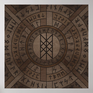 Poster Web of Wyrd The Matrix of Fate- Wooden Texture