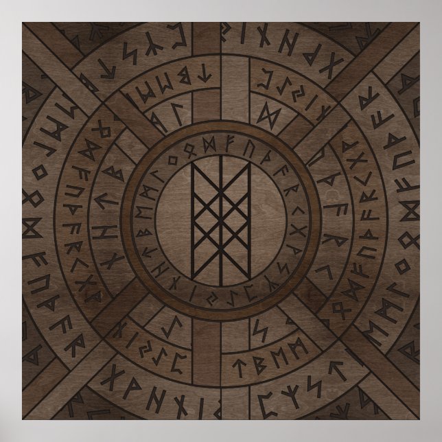 Poster Web of Wyrd The Matrix of Fate- Wooden Texture (Frente)