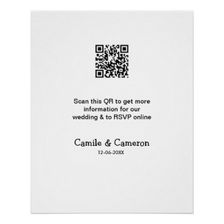 Pôster WEBSITE QR WEDDING adicionar data do nome fotônico