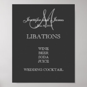 Pôster Wedding Bar Menu