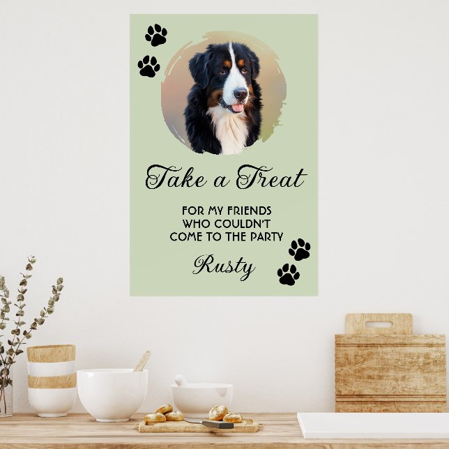 Poster Wedding Dog Biscuit Bar with Photo (Cozinha)
