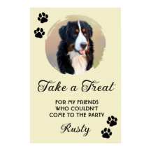 Wedding Dog Biscuit Bar with Photo