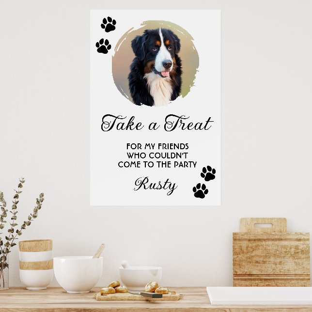 Poster Wedding Dog Biscuit Bar with Photo (Cozinha)