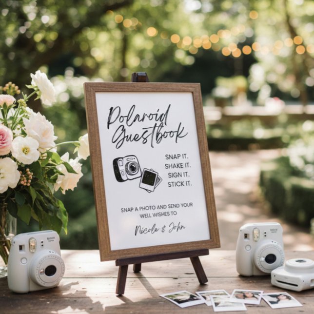 Poster Wedding Polaroid Photo Guest Book (Criador carregado)