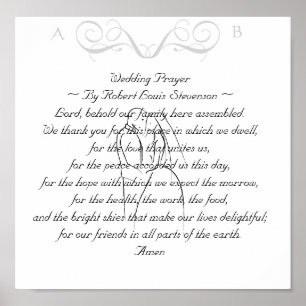 Poster Wedding Prayer Keepsake Print
