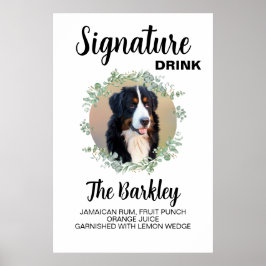 Poster Wedding Signature Drink Dog Photo