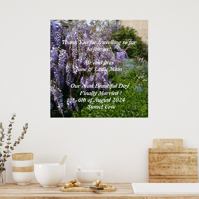 Poster Wedding Wisteria Photo  (Cozinha)