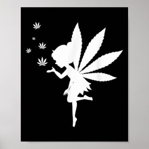 Poster Weed Fairy Fantasy Leaf Stoner Pote Smoker
