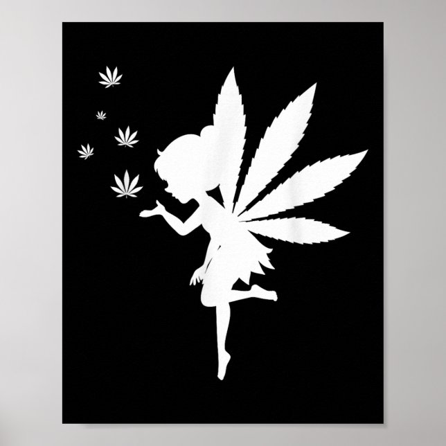 Poster Weed Fairy Fantasy Leaf Stoner Pote Smoker (Frente)