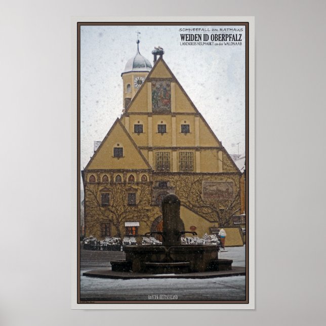 Poster Weiden id Opf - Neve no Rathaus (Frente)