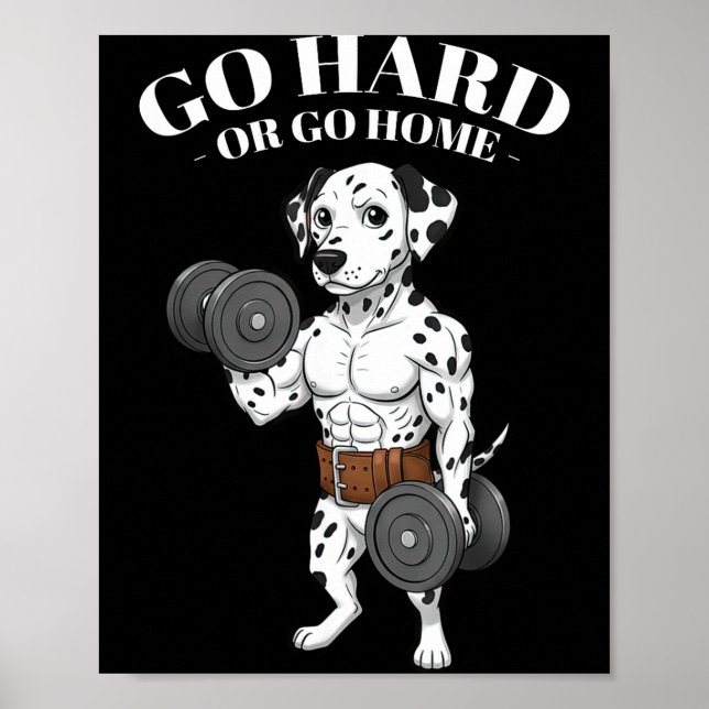 Poster Weightlifting Quotes, Go Hard, Train Hard Bodybuil (Frente)