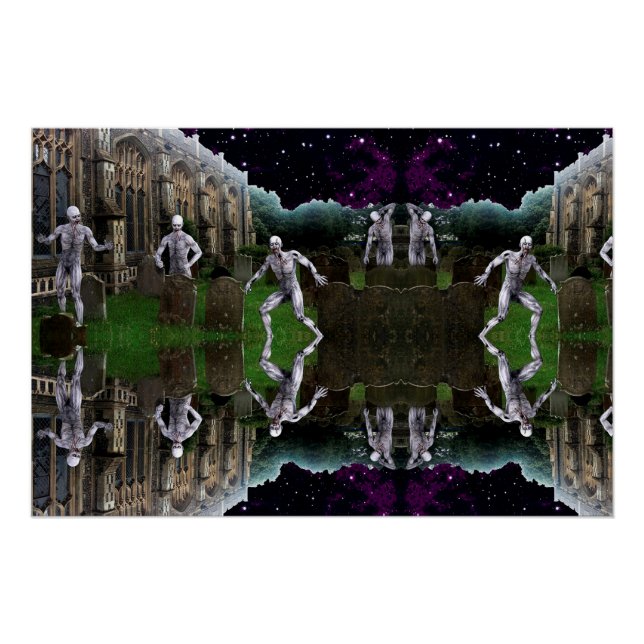 Pôster Weird Graveyard Zombies (Frente)