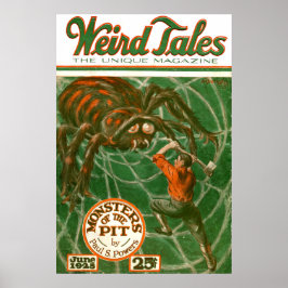 Poster Weird Tales 1925 Cover - Monsters of the Pit