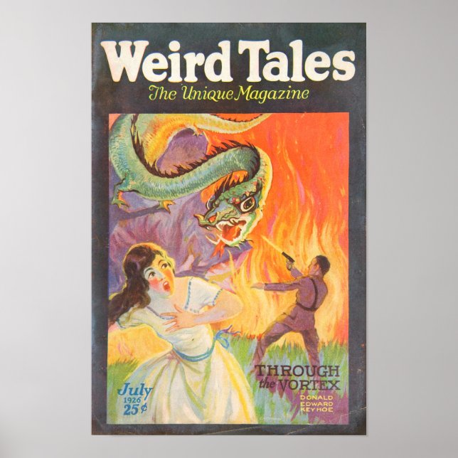 Poster Weird Tales Through the Vortex Capa 1926 (Frente)
