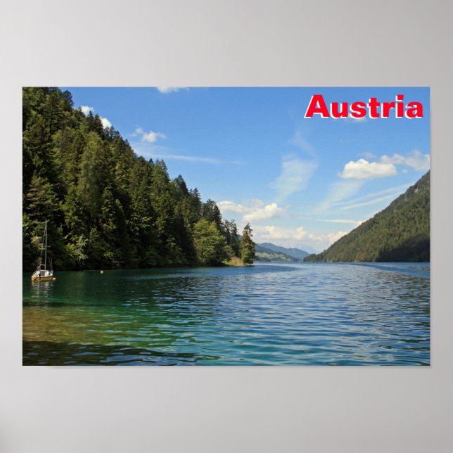 Poster Weissensee, Austria (Frente)