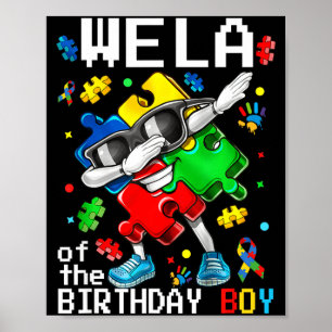 Poster Wela do menino do aniversário peça de quebra-cabeç