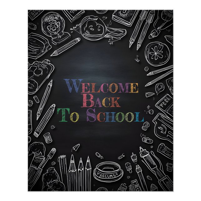Pôster Welcome Back to School – New School Year (Frente)
