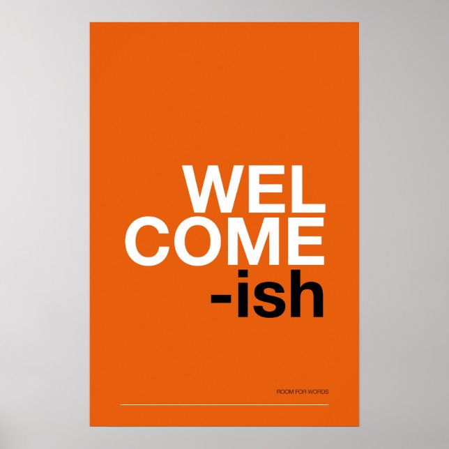 Poster WELCOME-ISH – Funny Entryway Wall Art (Frente)