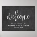 Poster Welcome Sign Choose Your Size Lovely Calligraphy<br><div class="desc">A simply elegant sign that your guests will adore. 
Design by © berryberrysweet . Printable digital files are available! Visit our website at www.berryberrysweet.com for more details!</div>