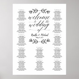 Poster Welcome To The Wedding - Seating Chart N.2