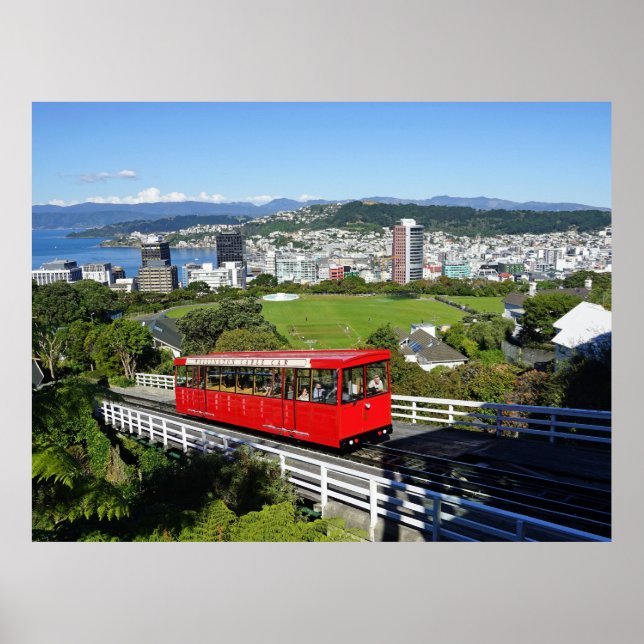 Poster Wellington Cable Car, Nova Zelândia (Frente)