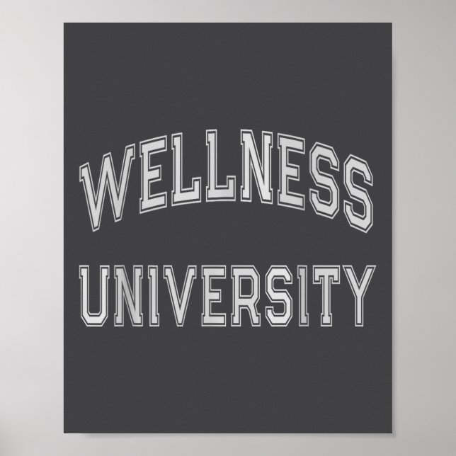 Poster Wellness University Squad Fitness Coach Gym Health (Frente)