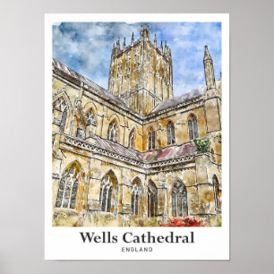 Poster Wells Cathedral Somerset England Viagem