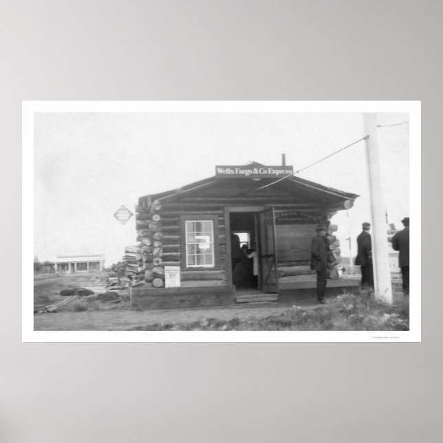 Pôster Wells Fargo Tanana Alaska 1909 (Frente)