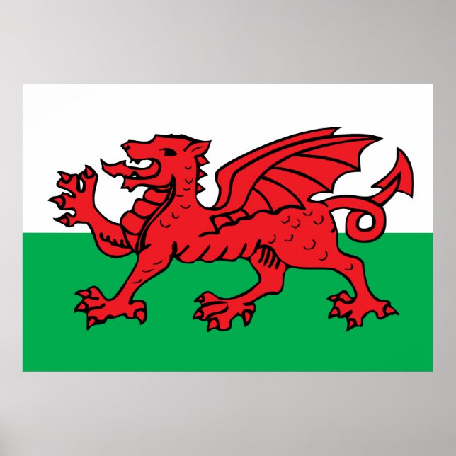 Pôster Welsh Flag (Frente)