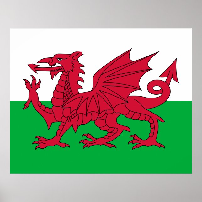 Poster Welsh Flag (País de Gales) (Welsh Dragon) (Frente)