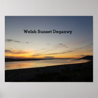Poster Welsh Sunset Deganwy