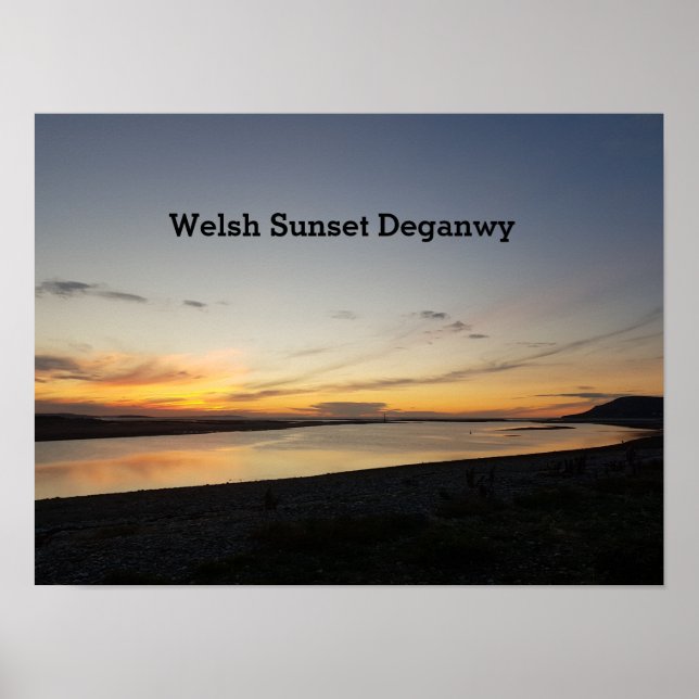 Poster Welsh Sunset Deganwy (Frente)