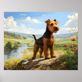Poster Welsh Terrier No Olhar